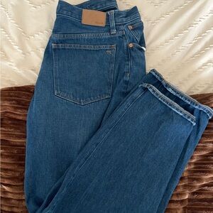 Madewell Classic Blue and Black Jeans (Baggy Straight Leg)